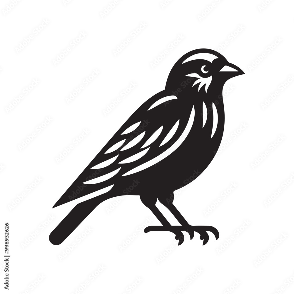 Stylish Jackdaw Silhouette Vectors: Ideal for Creative Design Projects Stylish Jackdaw Silhouette Vectors: Ideal for Creative Design Projects