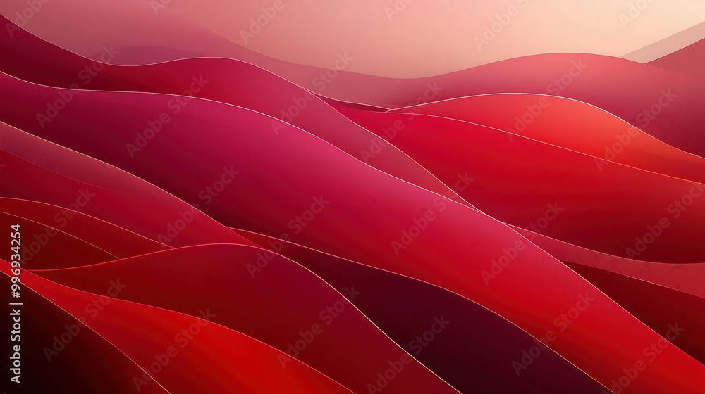 Abstract Red Gradient Waves Abstract Red Gradient Waves