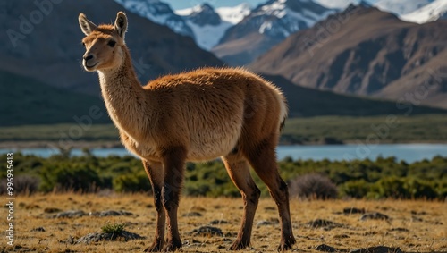 Guanaco in Patagonia, South America.