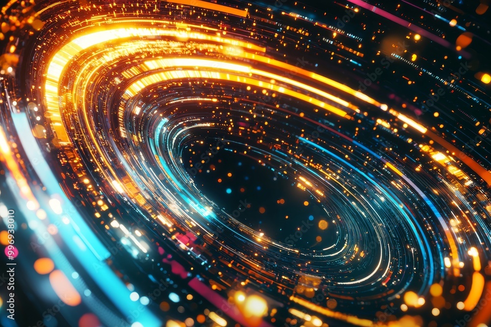 Obraz premium Brochure design with geometric pattern in bright colors