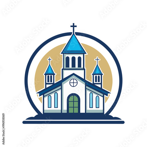 Wallpaper Mural church logo vector illustration Torontodigital.ca