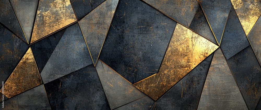 This abstract design features geometric shapes and metallic gold accents, creating a vibrant and visually engaging design. This abstract design features geometric shapes and metallic gold accents, creating a vibrant and visually engaging design.
