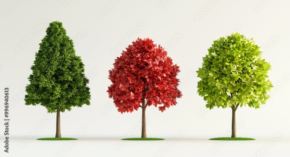 Tilia cordata fall set of medium and small street trees with partly yellow clouds on a transparent background perfectly cut out. Tilia cordata fall set of medium and small street trees with partly yellow clouds on a transparent background perfectly cut out.