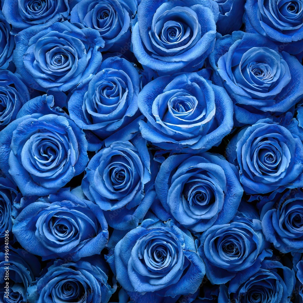 huge bouquet of blue roses. background of blue roses. Top view huge bouquet of blue roses. background of blue roses. Top view