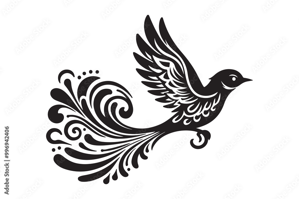 Obraz premium Birds vector and silhouette