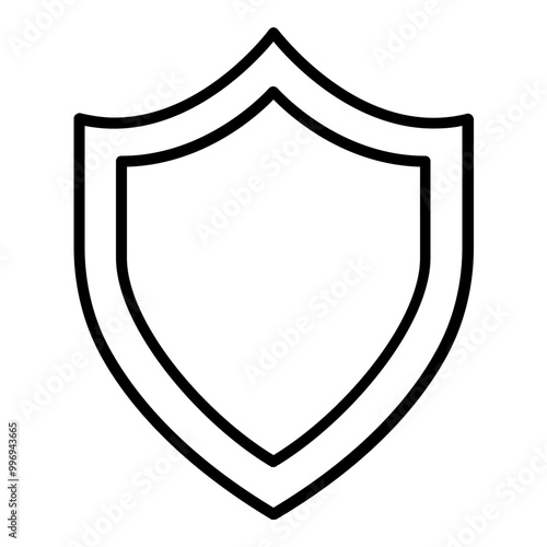 Wallpaper Mural Shield badge outline style icon. Simple award symbol vector illustration. Torontodigital.ca