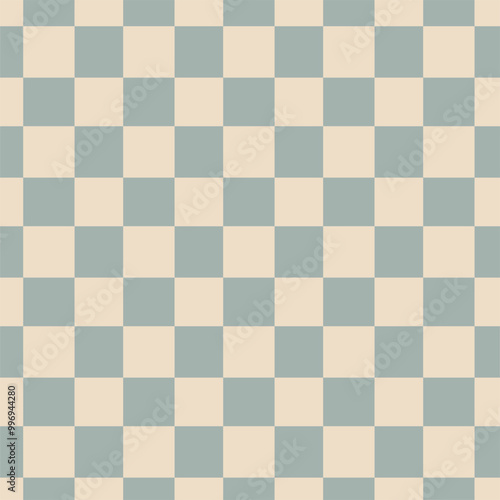 Checkered seamless patterns. Vintage backdrop set. Check duotone pattern. Blue colours background. 