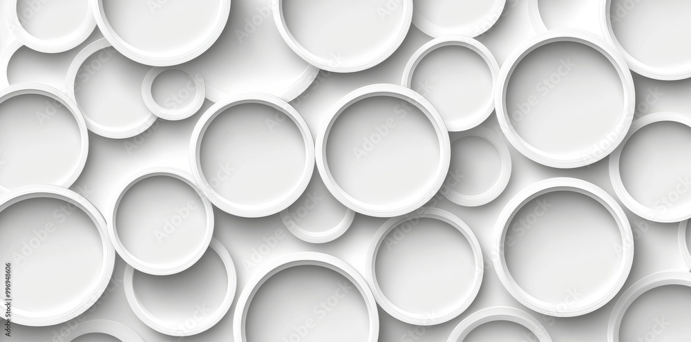 An array of bending white round cylinders as a wallpaper banner template An array of bending white round cylinders as a wallpaper banner template