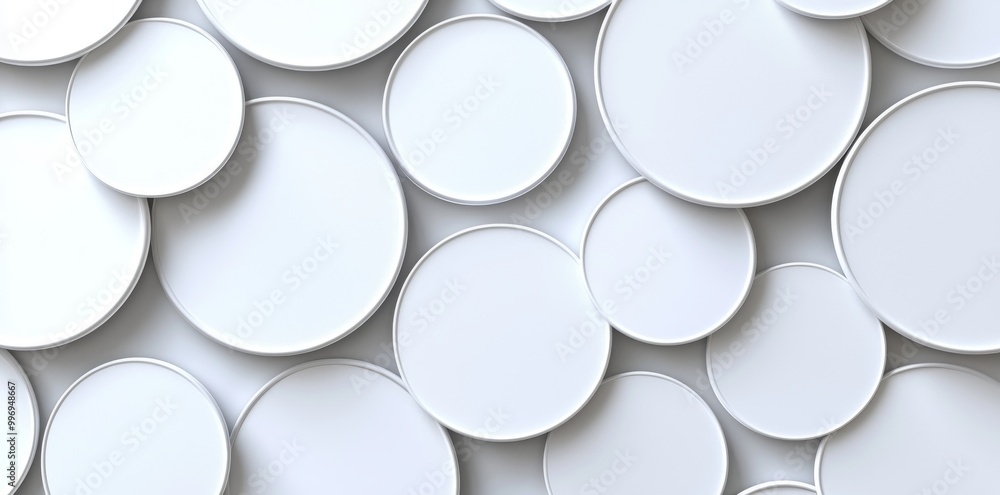 White round cylinder array wave background, wallpaper banner template White round cylinder array wave background, wallpaper banner template