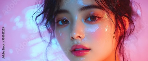 asian woman in a skincare studio receives a cosmetic collagen filler treatment highlighting the importance of facial hydration the image emphasizes health and beauty routines