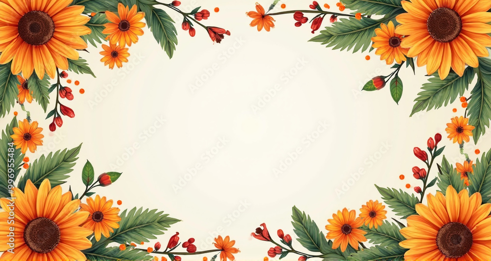 frame with flowers frame with flowers