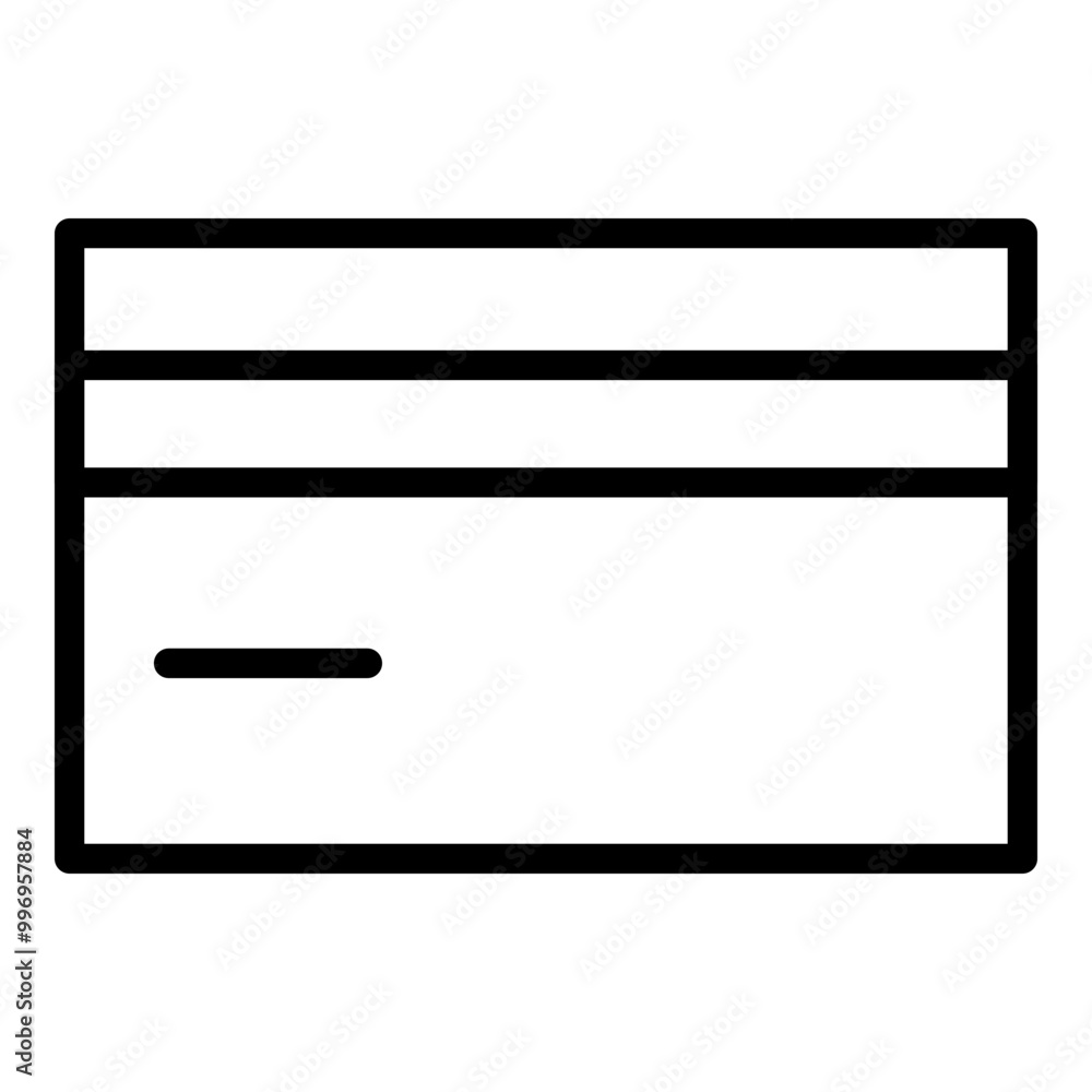 Credit Card Cvv Outline Icon Style. Simple Finance Vector Illustration Credit Card Cvv Outline Icon Style. Simple Finance Vector Illustration
