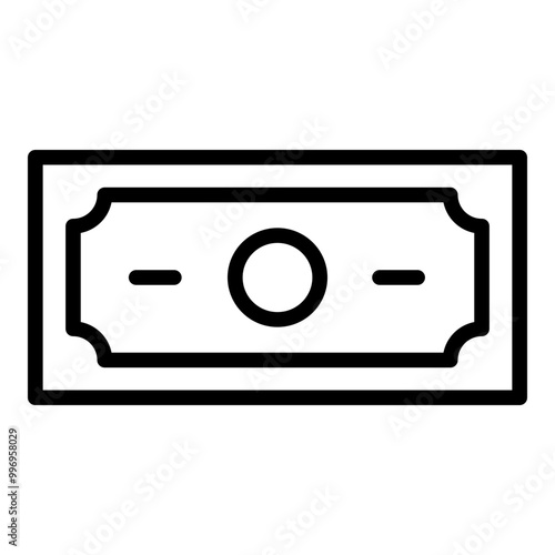 Money Outline Icon Style. Simple Finance Vector Illustration