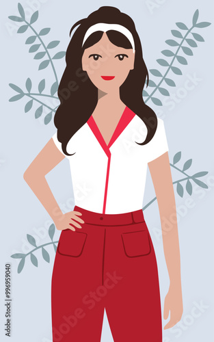 Illustration brief women Minimalist style illu