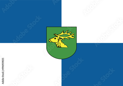 The flag of Gizhitsky district.