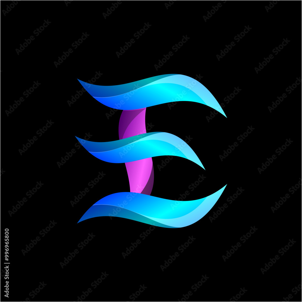 Obraz premium initial letter E logo