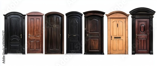 Creating AI images of isolated door elements on white backgrounds