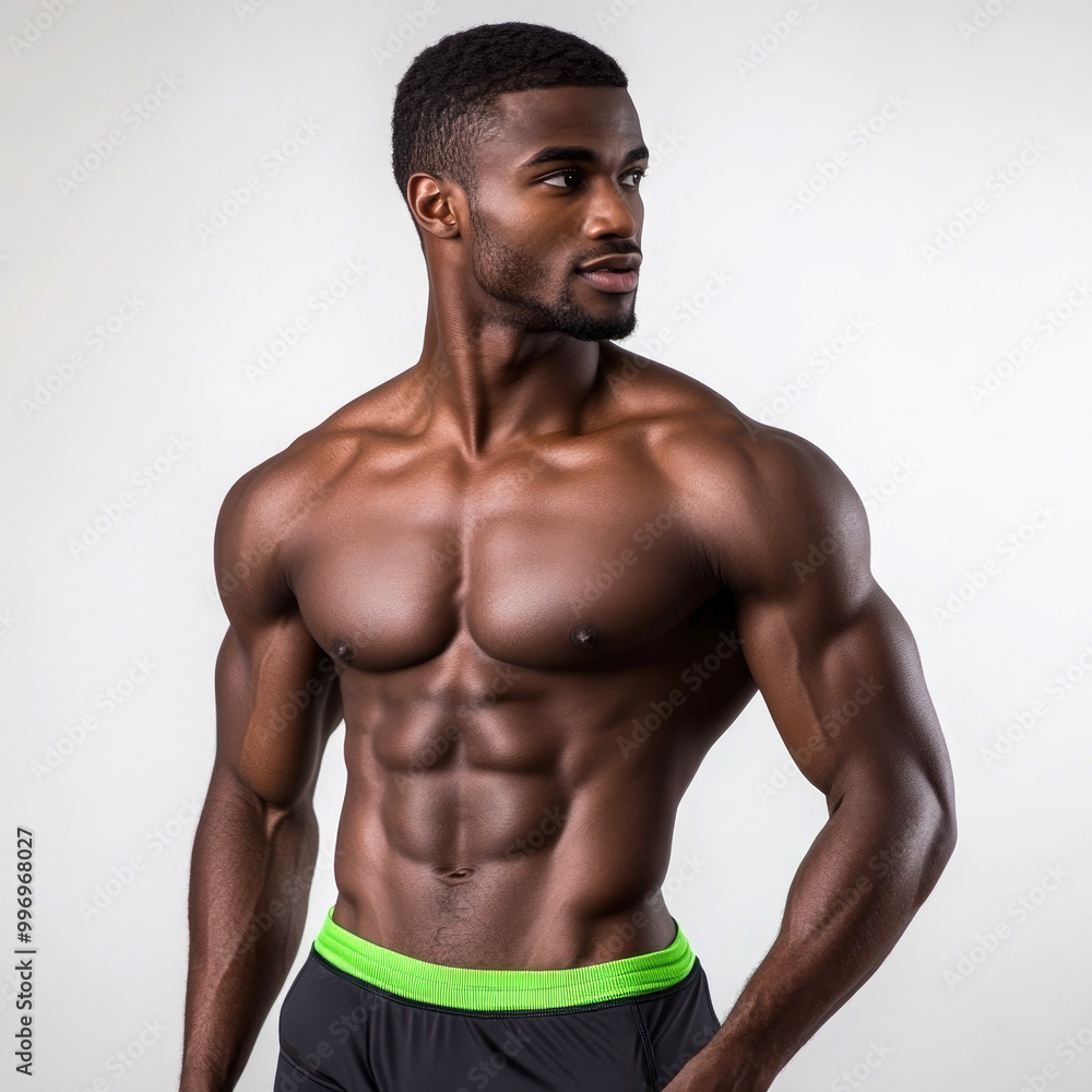 Athlete Showcasing Perfectly Sculpted Abs in Action Athlete Showcasing Perfectly Sculpted Abs in Action
