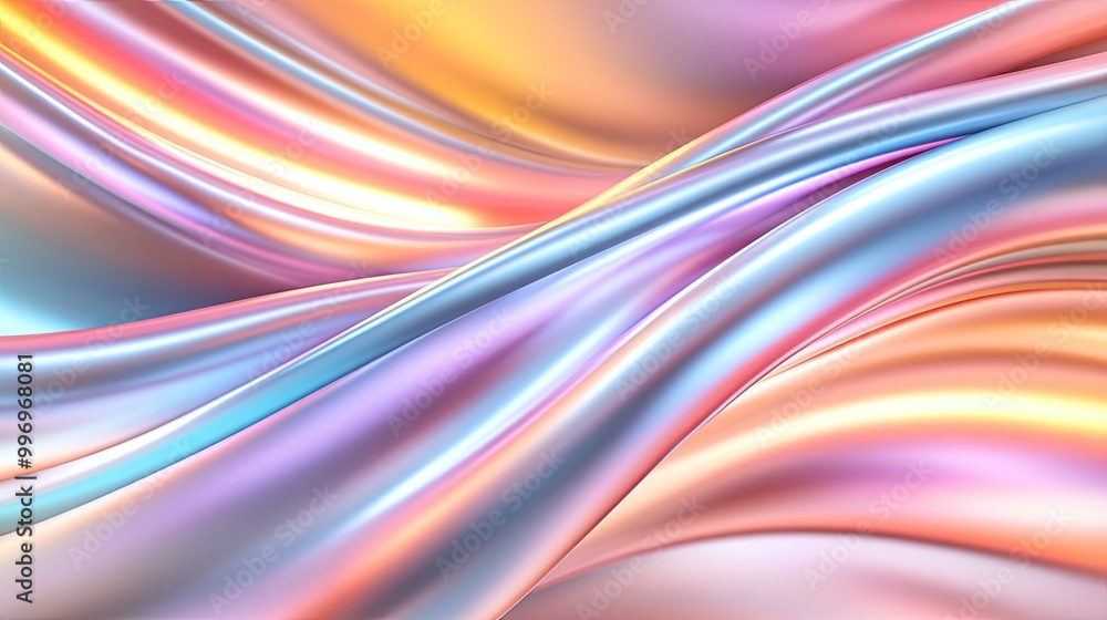 Colorful Abstract Waves with Soft Light Reflections Colorful Abstract Waves with Soft Light Reflections