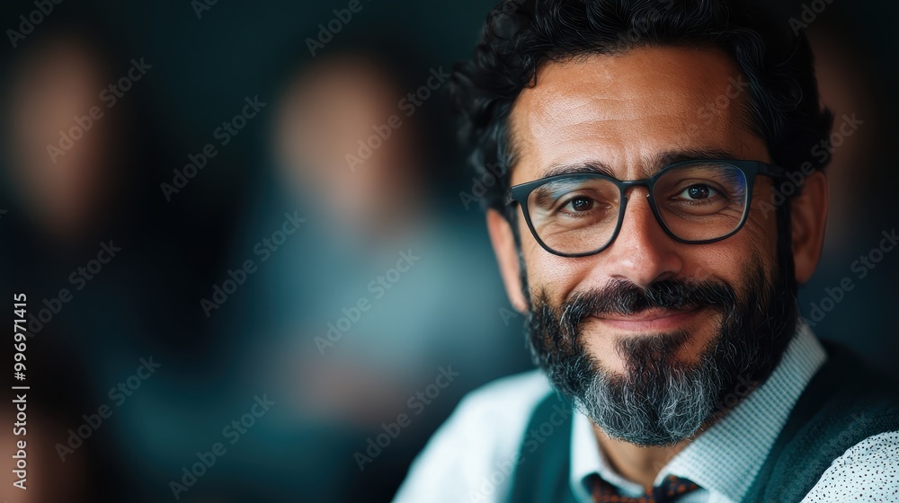 A charismatic man with glasses offers a warm smile in a softly blurred background, radiating joy, friendliness, and captivating energy during a casual interaction. A charismatic man with glasses offers a warm smile in a softly blurred background, radiating joy, friendliness, and captivating energy during a casual interaction.
