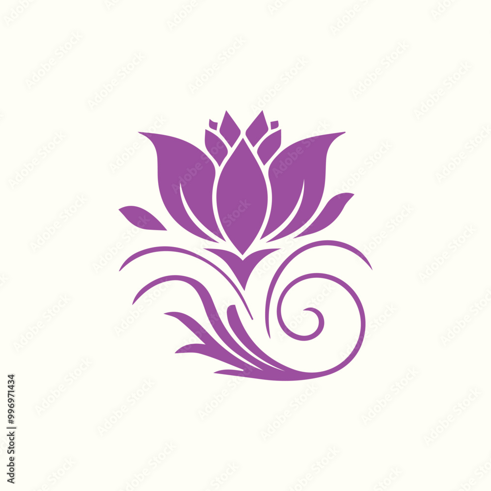 Obraz premium Creative Flower outline Set Design.