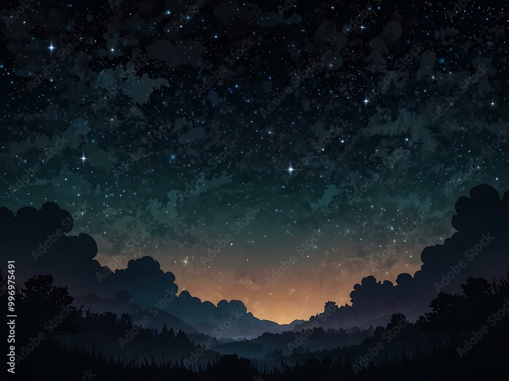 Night sky illustration background. Night sky illustration background.