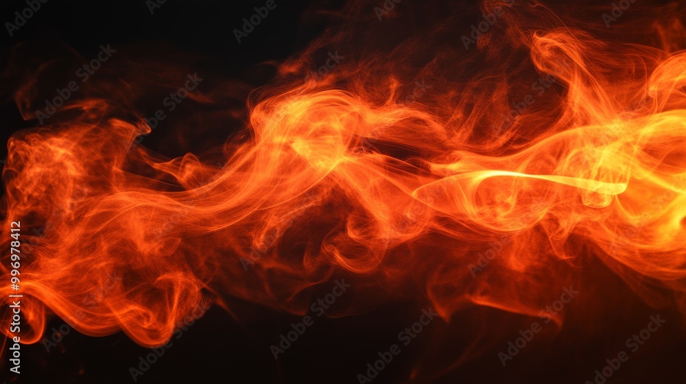 Bright orange smoke swirls against a black background, creating a dramatic and spooky effect. This image is perfect for Halloween backgrounds or adding a mysterious touch to any design. Bright orange smoke swirls against a black background, creating a dramatic and spooky effect. This image is perfect for Halloween backgrounds or adding a mysterious touch to any design.