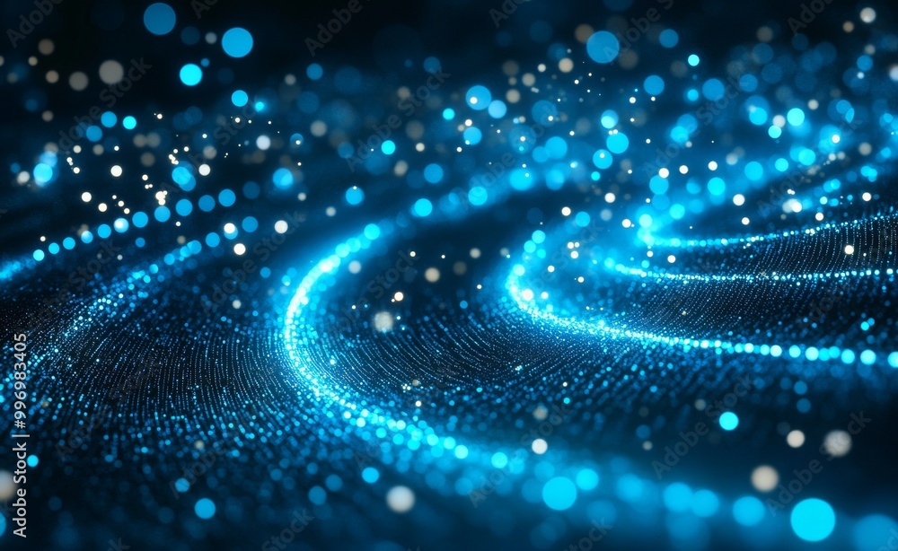 Datastructures. Abstract digital wave particles. Background of digital music. Sound vibrations. 3D illustration of nano particles in cyberspace. Datastructures. Abstract digital wave particles. Background of digital music. Sound vibrations. 3D illustration of nano particles in cyberspace.