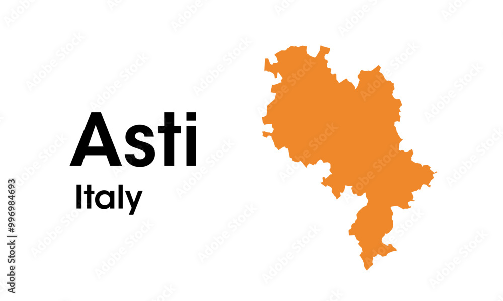 Obraz premium asti italy map