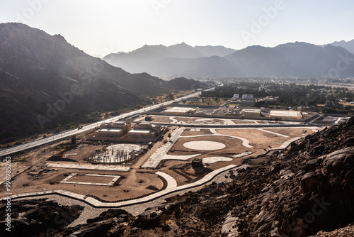 Aerial view of Alsafa park in Najran, Saudi Arabia