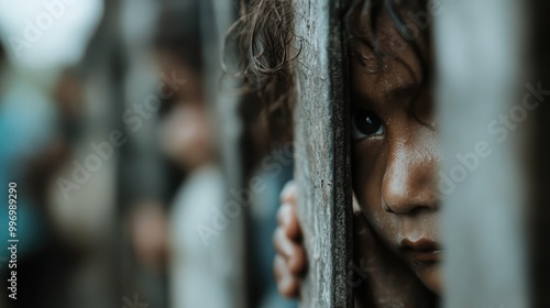 A close-up of a hand clinging to a pole, symbolizing uncertainty and desperation, with blurred surroundings, capturing a moment of raw human emotion and struggle.