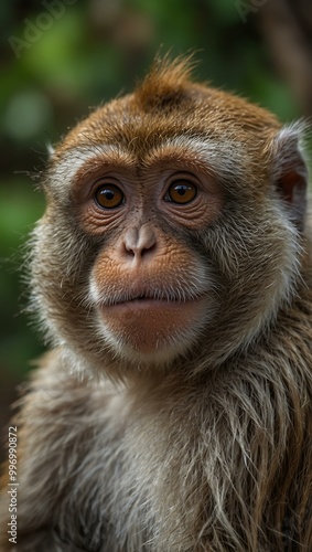 Portrait of a monkey in Uluwatu.