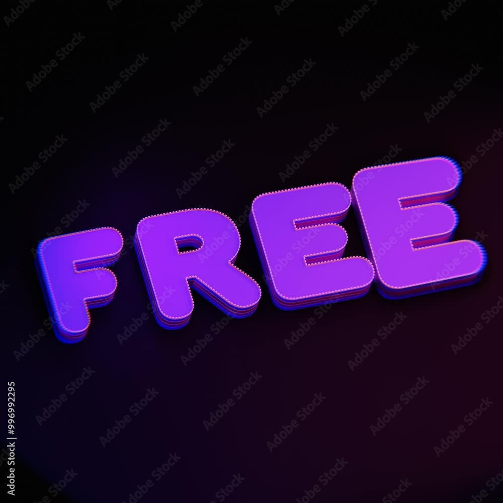 Purple Free Text Pop-up Effect Square Animation Purple Free Text Pop-up Effect Square Animation