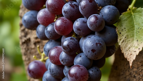 Purple grapes.