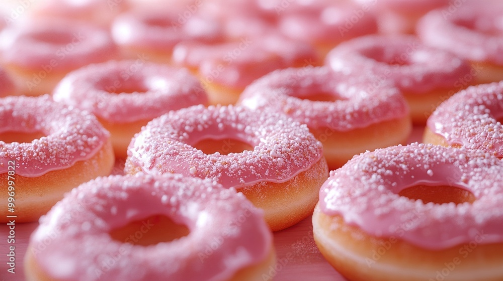 Pink Glazed Donuts with Sprinkles: A Sweet Treat Pink Glazed Donuts with Sprinkles: A Sweet Treat