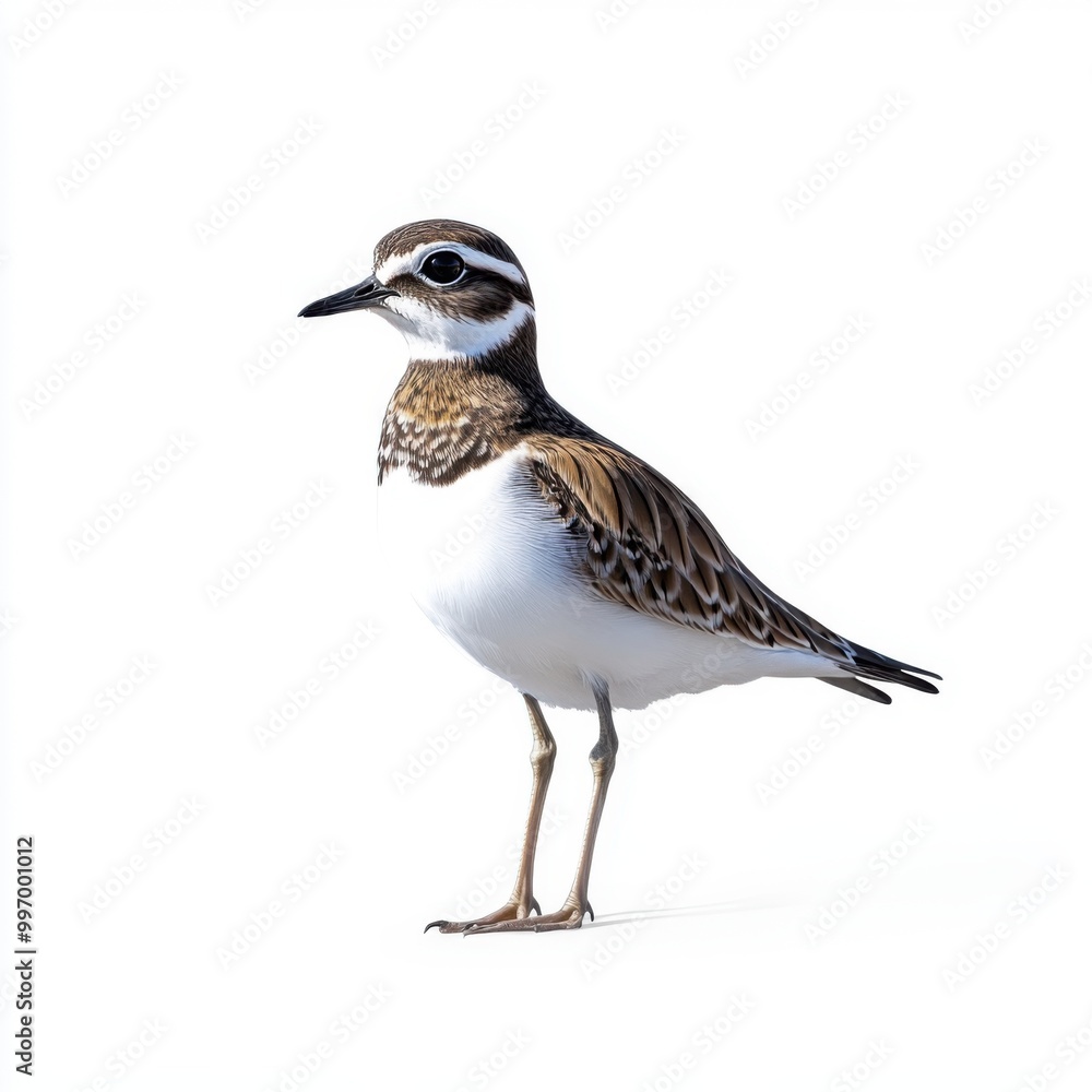Killdeer Bird on White Background in Artistic Style Killdeer Bird on White Background in Artistic Style