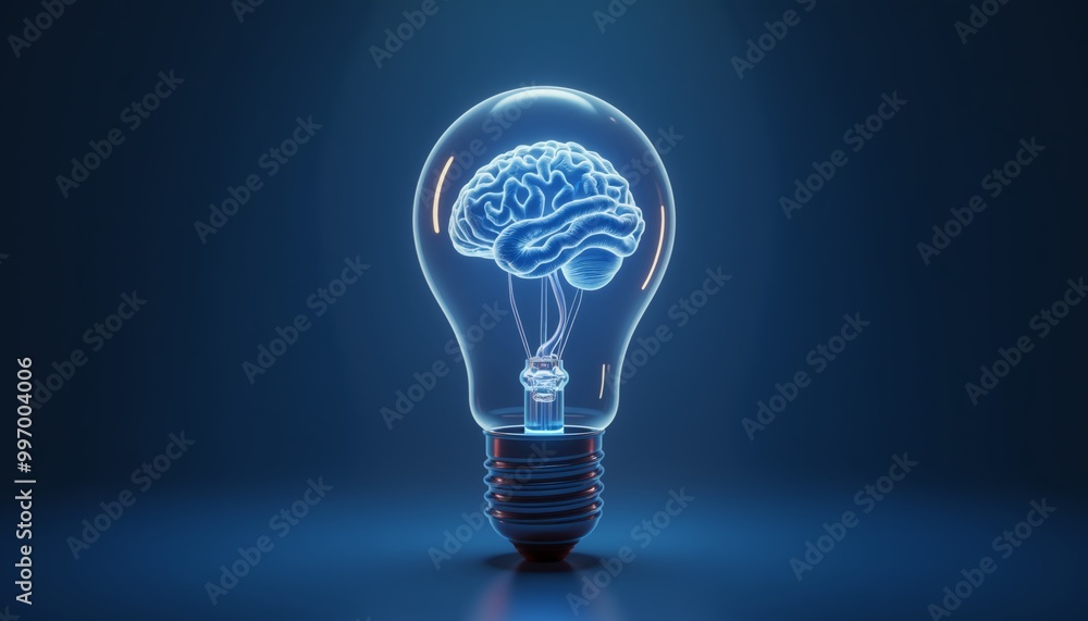 Glowing Futuristic Brain with Energetic Neural Connections Glowing Futuristic Brain with Energetic Neural Connections