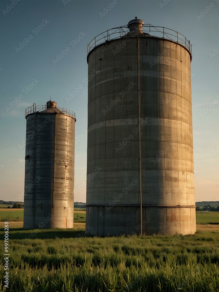 Silo in the countryside.