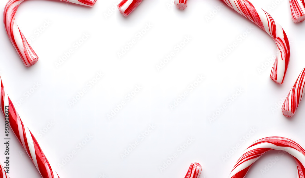 Fototapeta premium Candy Cane on White Background design