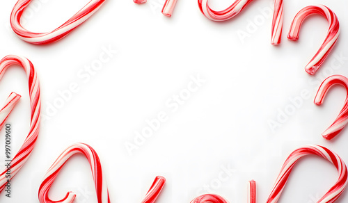 Candy Cane on White Background design