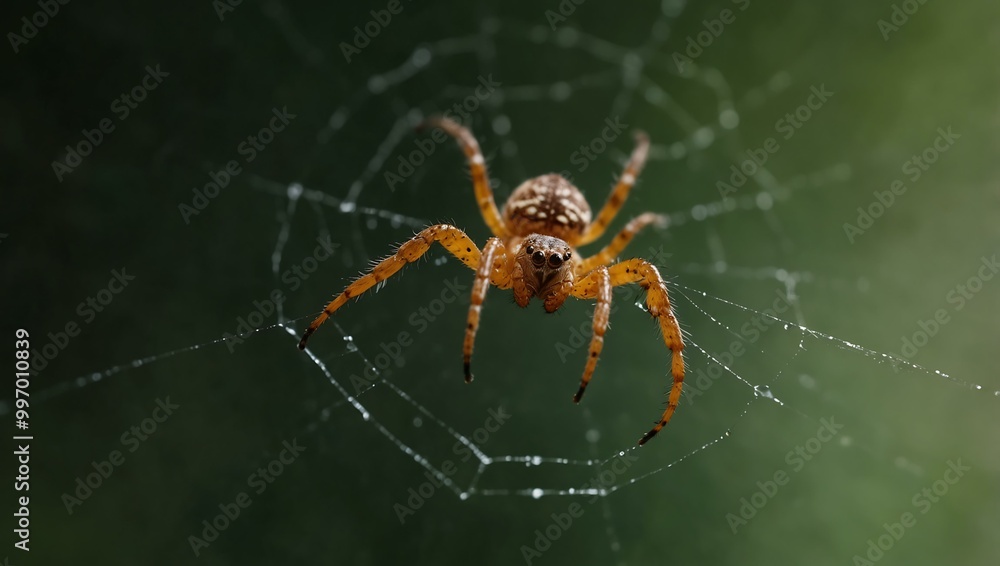 Spider sitting in its web. Spider sitting in its web.