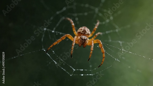 Spider sitting in its web.