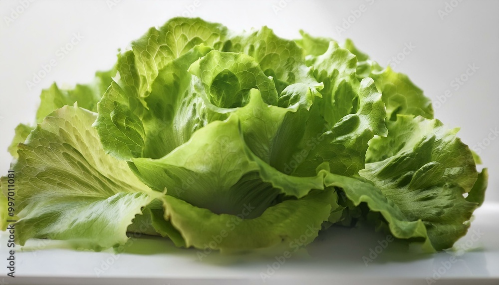 fresh lettuce on a white background fresh lettuce on a white background