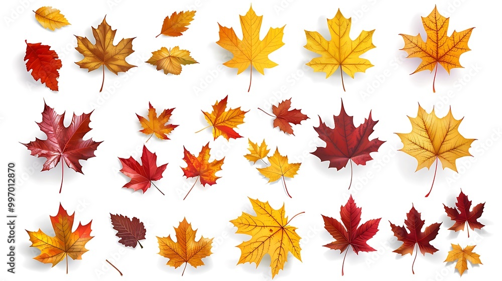 Fall and autumn leaves isolated on a white background collection
Fall and autumn leaves isolated on a white background collection
