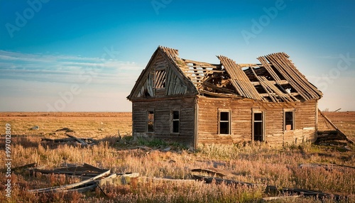 old abandoned farm house