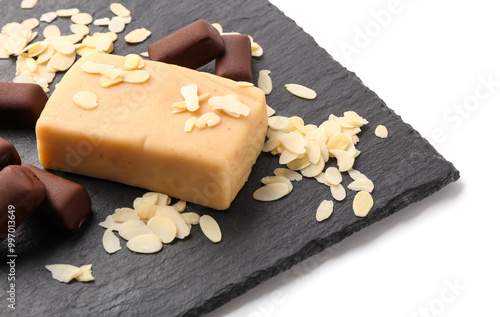 Marzipan loaf with chocolat...