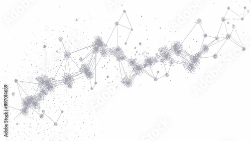 Abstract Network Line Break Representing Freedom and Unleashing Potential with Starry Sky Background - Vector Minimalist Art