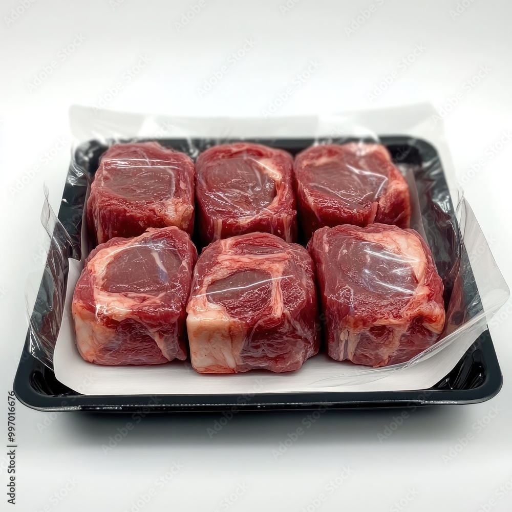 Oxtail in packaging with white background Oxtail in packaging with white background