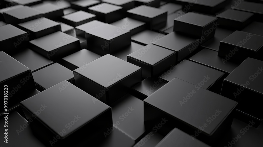 Exploring the Depths of Creativity: An Immersive Journey Through Abstract Geometric Blocks and Their Intricate Interplay on a Bold Black Background in Stunning 3D Rend Exploring the Depths of Creativity: An Immersive Journey Through Abstract Geometric Blocks and Their Intricate Interplay on a Bold Black Background in Stunning 3D Rend