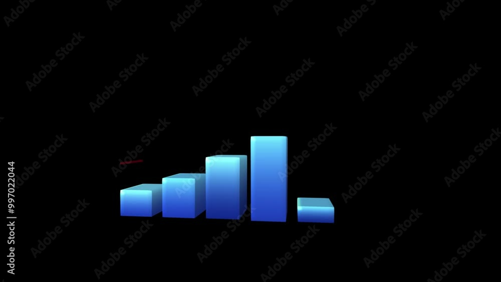 Rising up graph. Business element isolated on alhpa png transparent background. Investment success